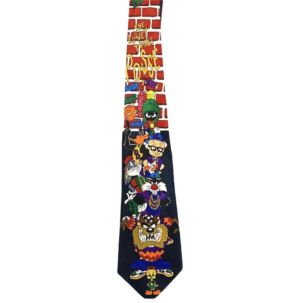 Original Vintage 1993 LOONEY TUNES POSSE Mania Necktie‎